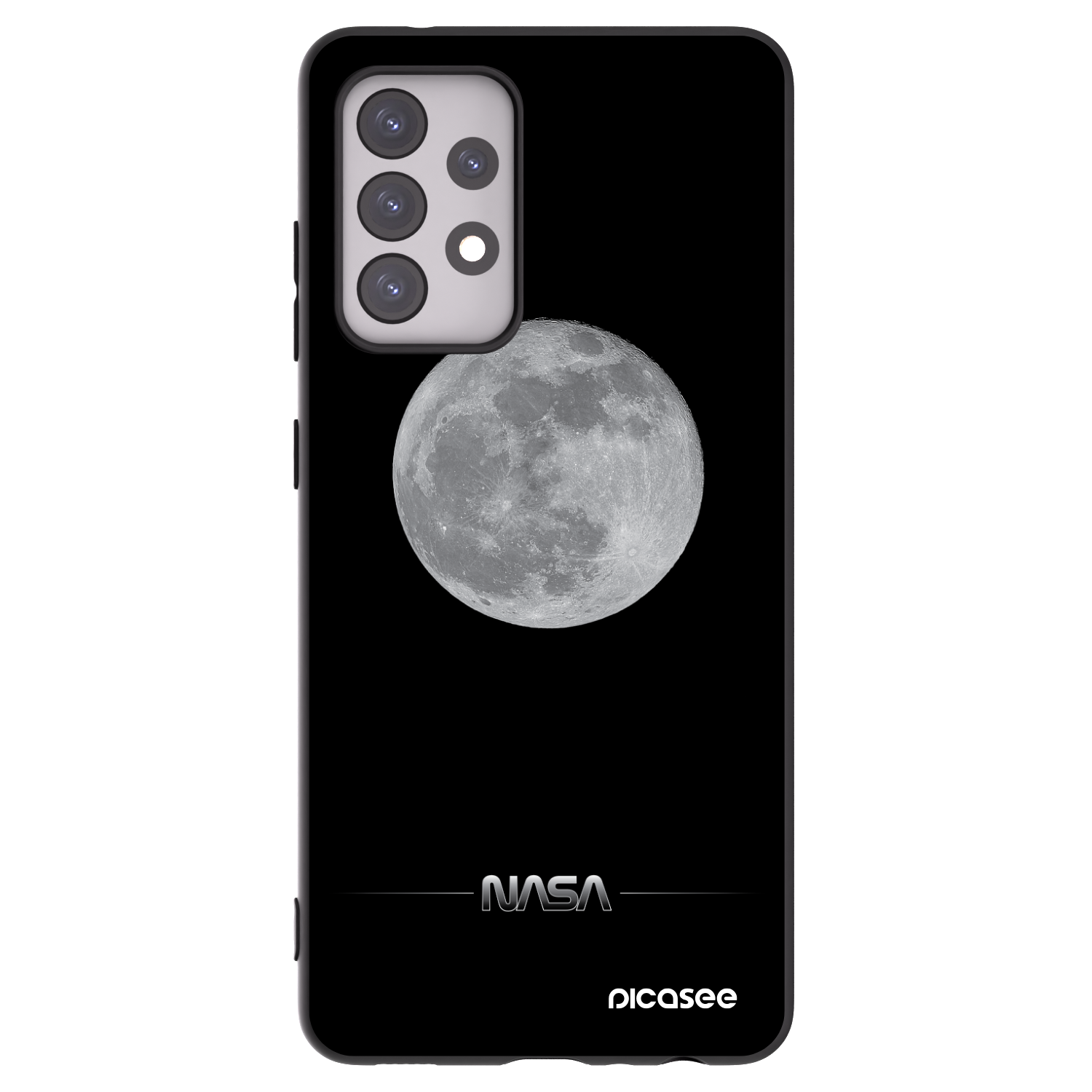 Picasee Samsung Galaxy A52s 5G A528B Hülle - Schwarzes Silikon - Moon Minimal