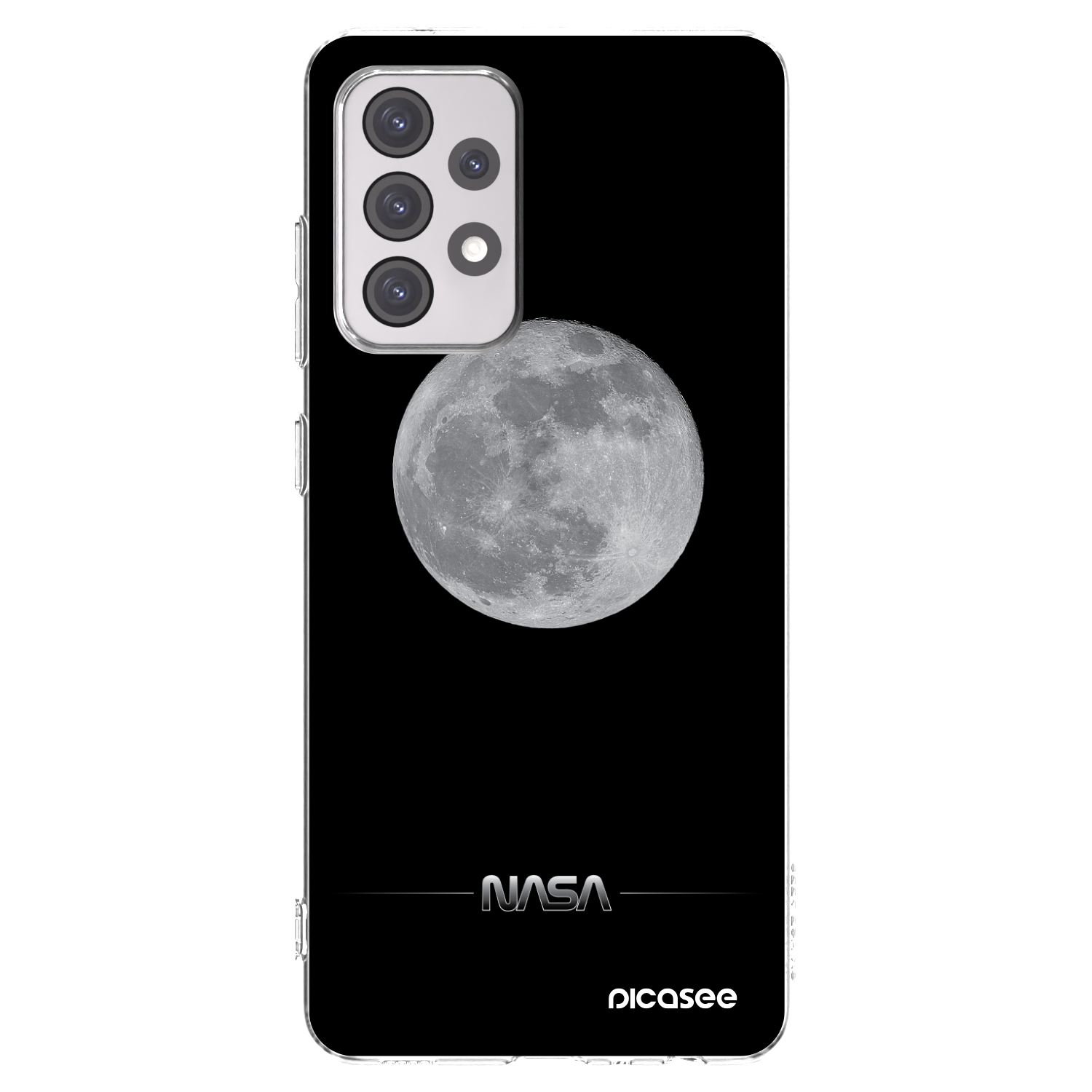 Picasee Samsung Galaxy A52s 5G A528B Hülle - Transparentes Silikon - Moon Minimal