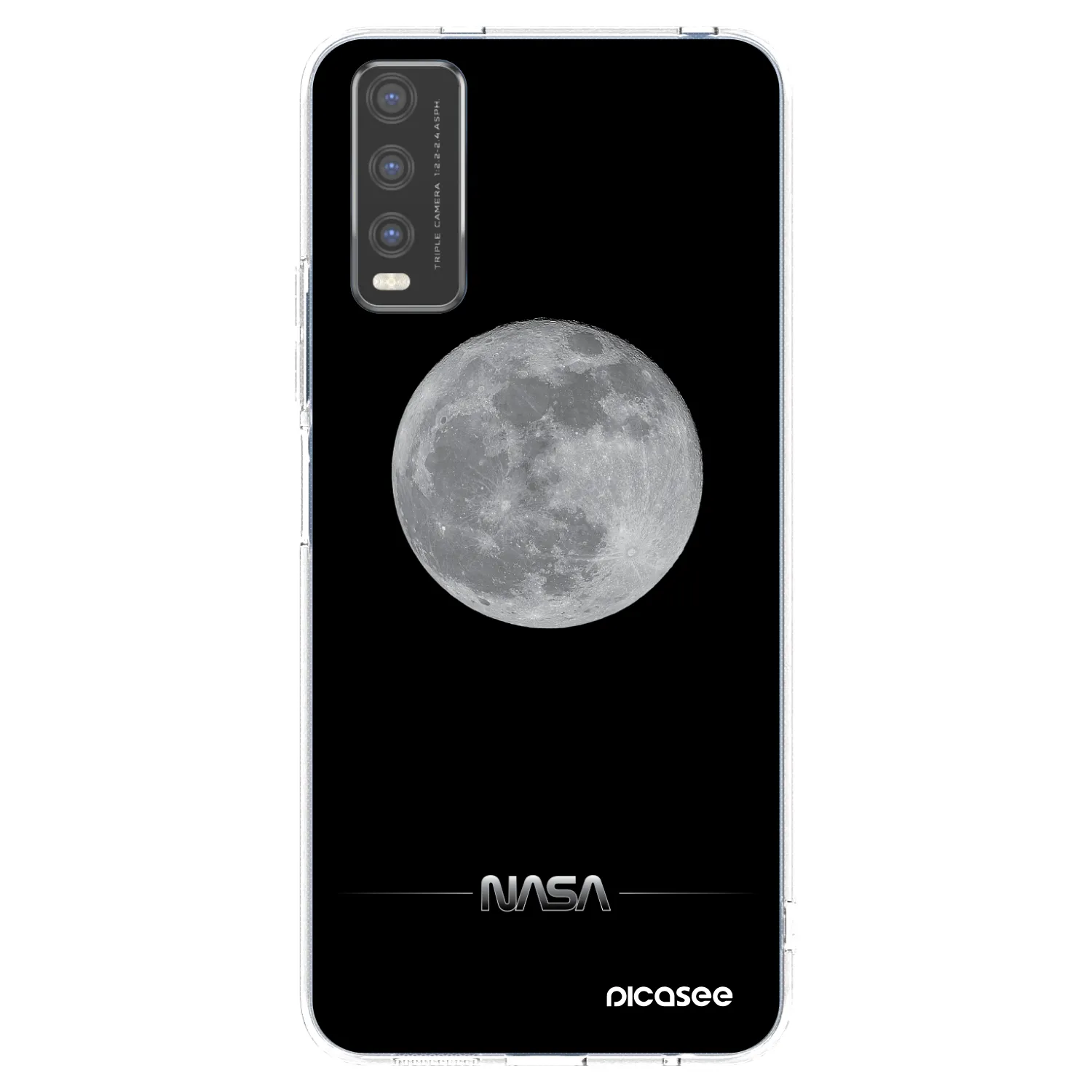 Picasee Vivo Y20s Hülle - Transparentes Silikon - Moon Minimal