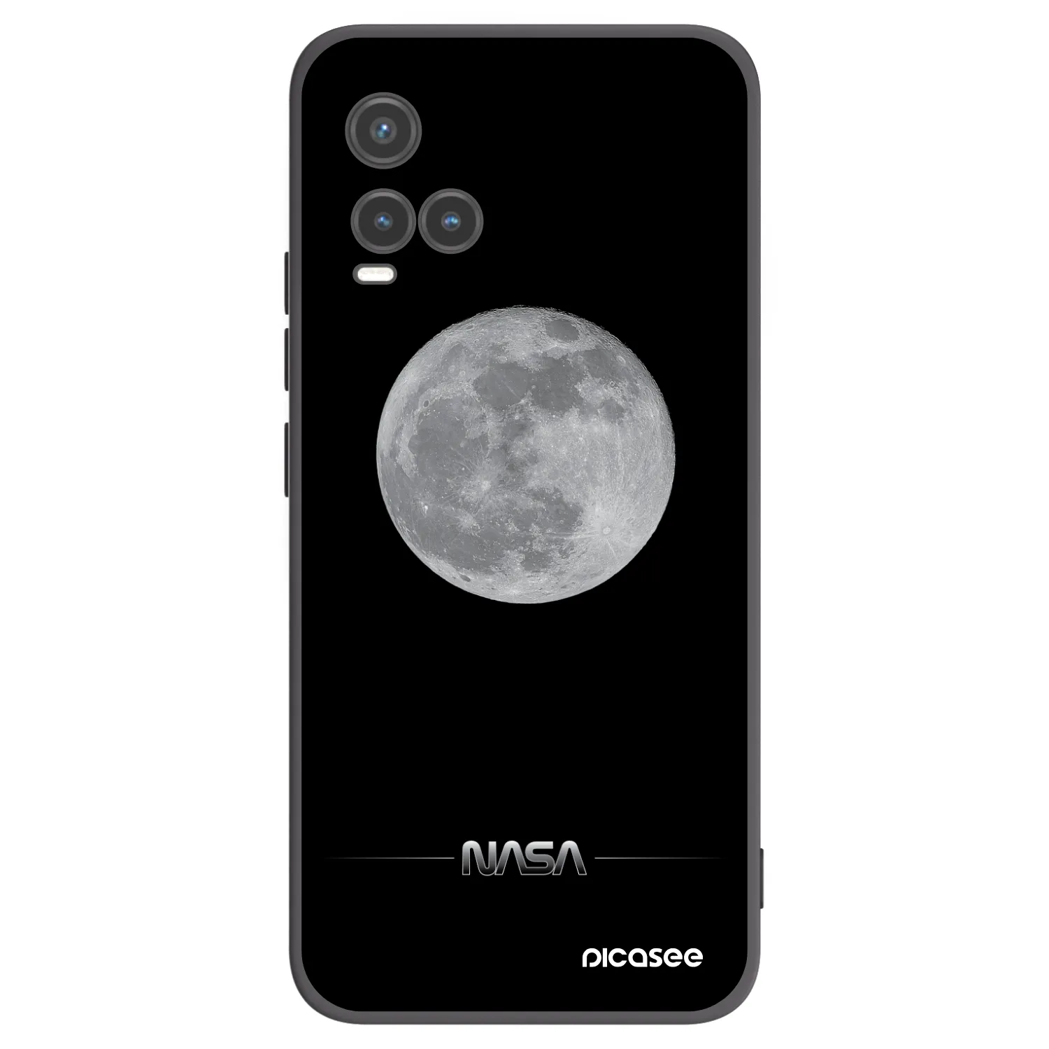 Picasee Vivo Y33s Hülle - Schwarzes Silikon - Moon Minimal