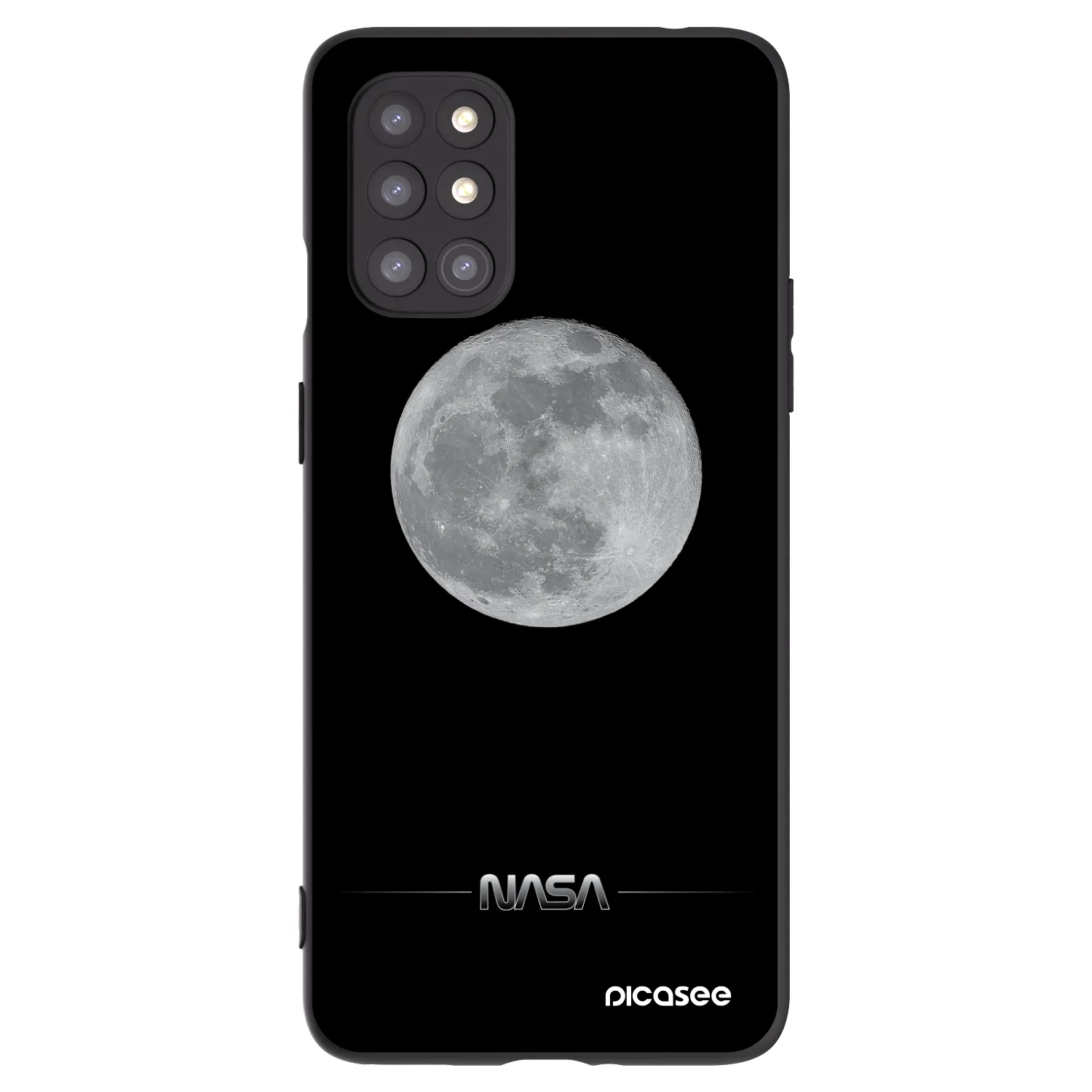 Picasee OnePlus 8T Hülle - Schwarzes Silikon - Moon Minimal