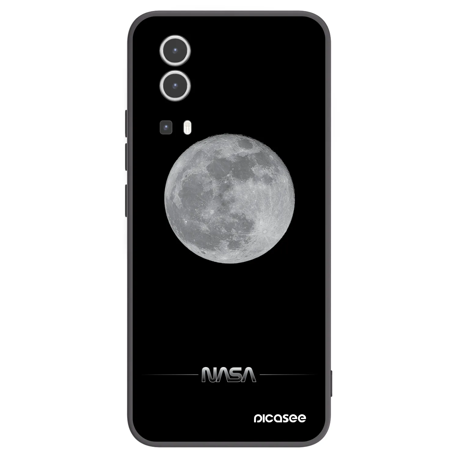 Picasee Vivo Y72 5G Hülle - Schwarzes Silikon - Moon Minimal