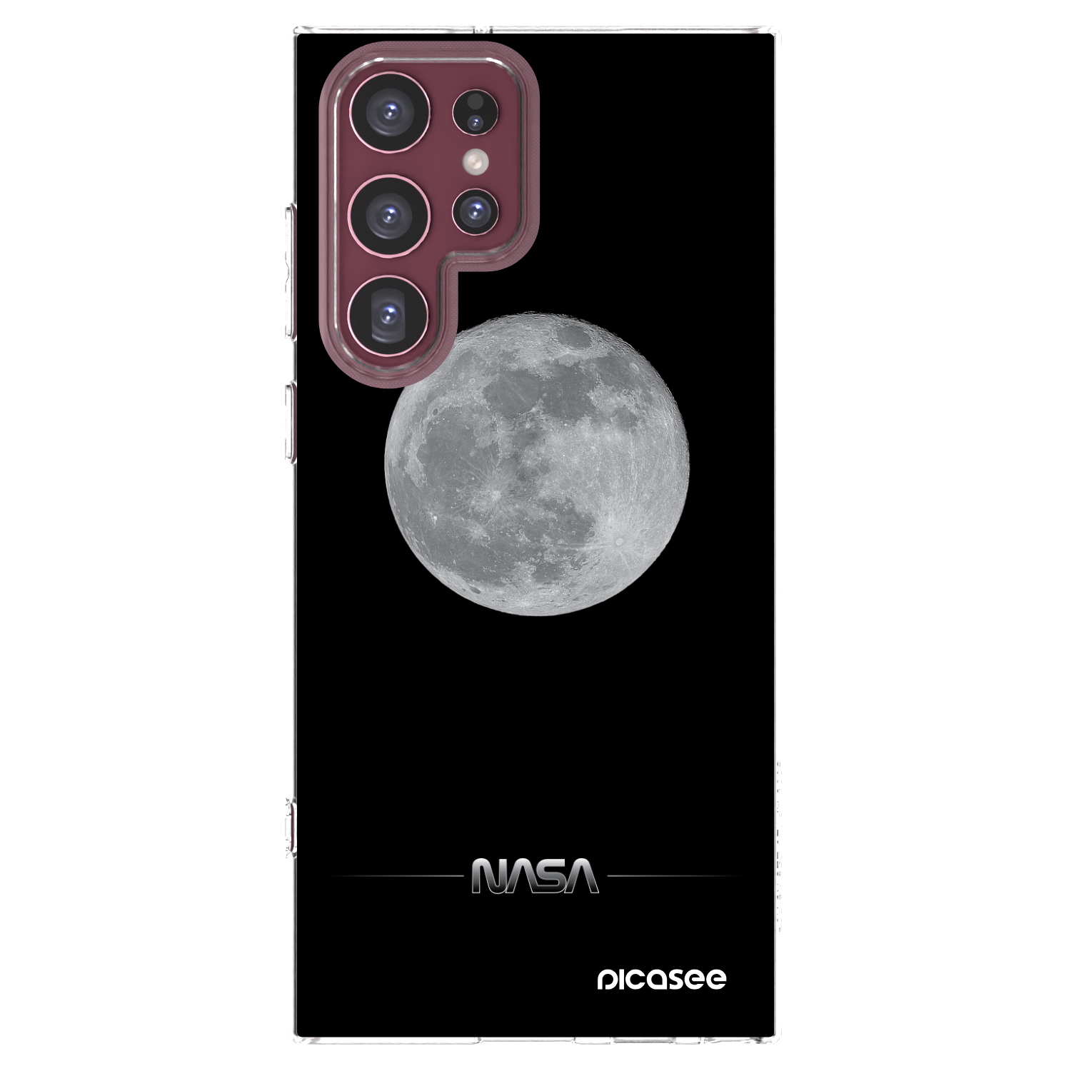 Picasee Samsung Galaxy S22 Ultra 5G Hülle - Transparentes Silikon - Moon Minimal