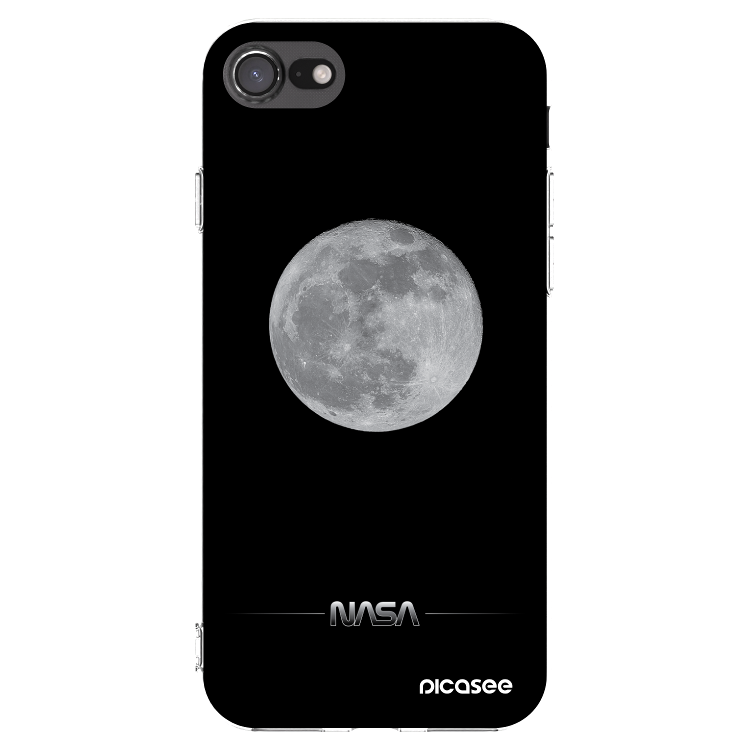 Picasee Apple iPhone SE 2022 Hülle - Transparentes Silikon - Moon Minimal