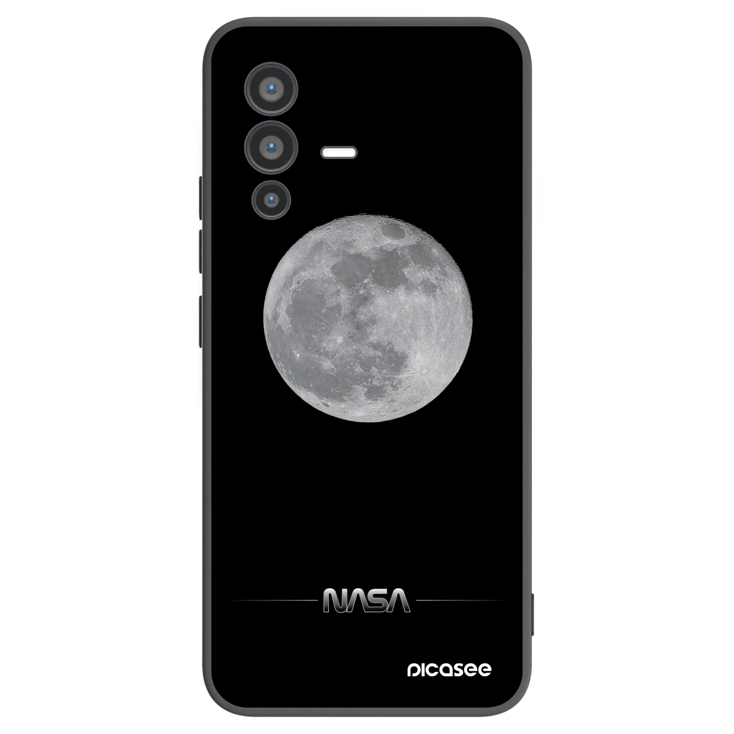 Picasee Vivo V23 5G Hülle - Schwarzes Silikon - Moon Minimal