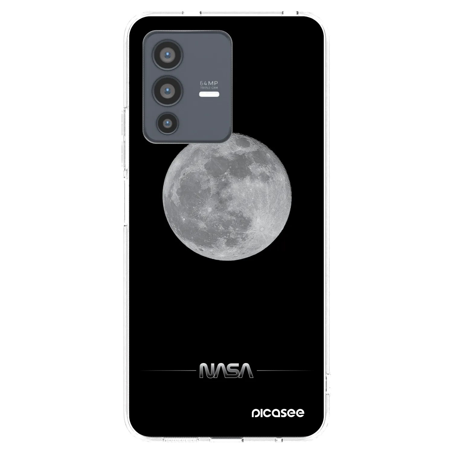 Picasee Vivo V23 5G Hülle - Transparentes Silikon - Moon Minimal