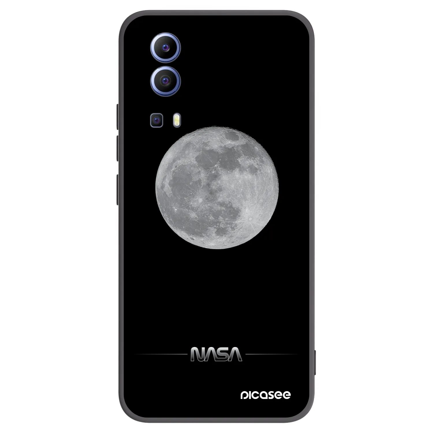 Picasee Vivo Y52 5G Hülle - Schwarzes Silikon - Moon Minimal