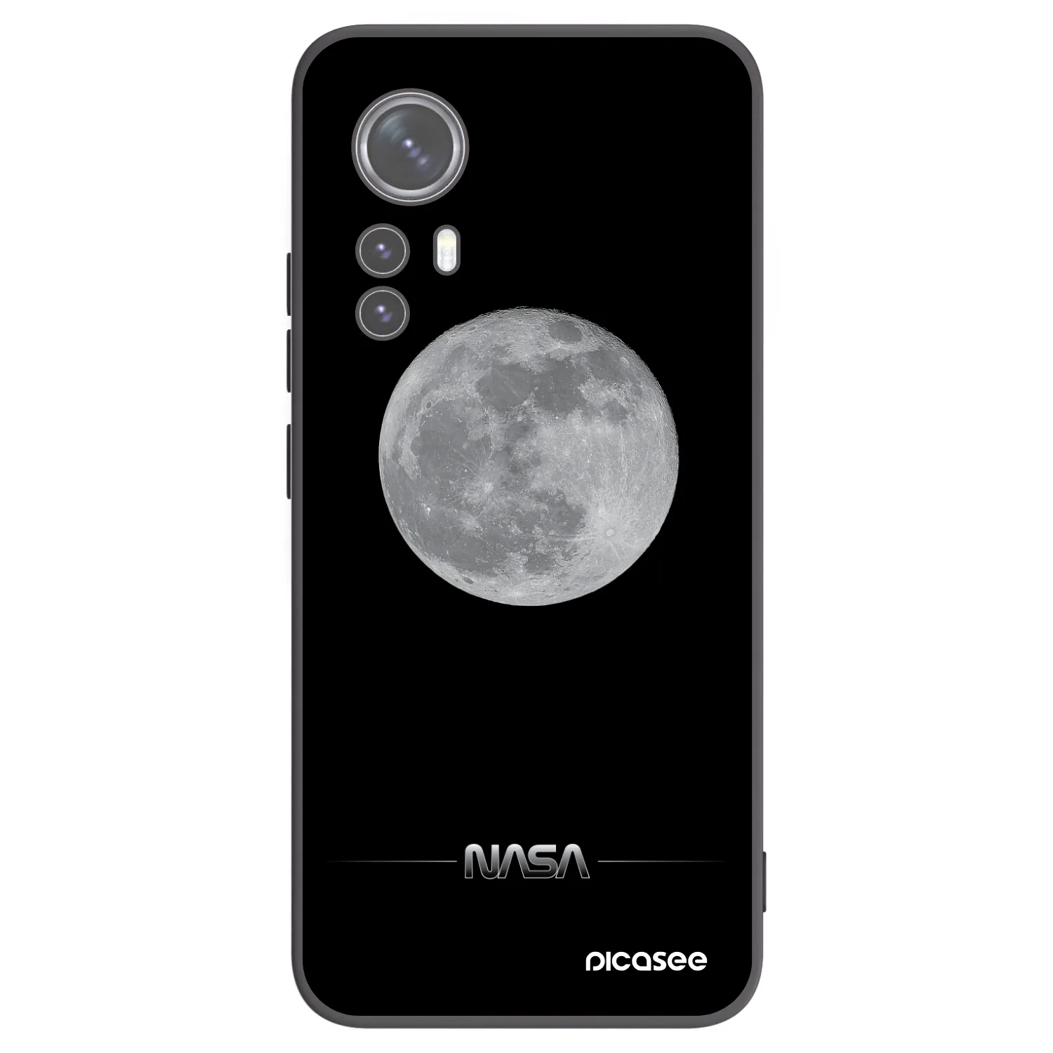Picasee Xiaomi 12X Hülle - Schwarzes Silikon - Moon Minimal