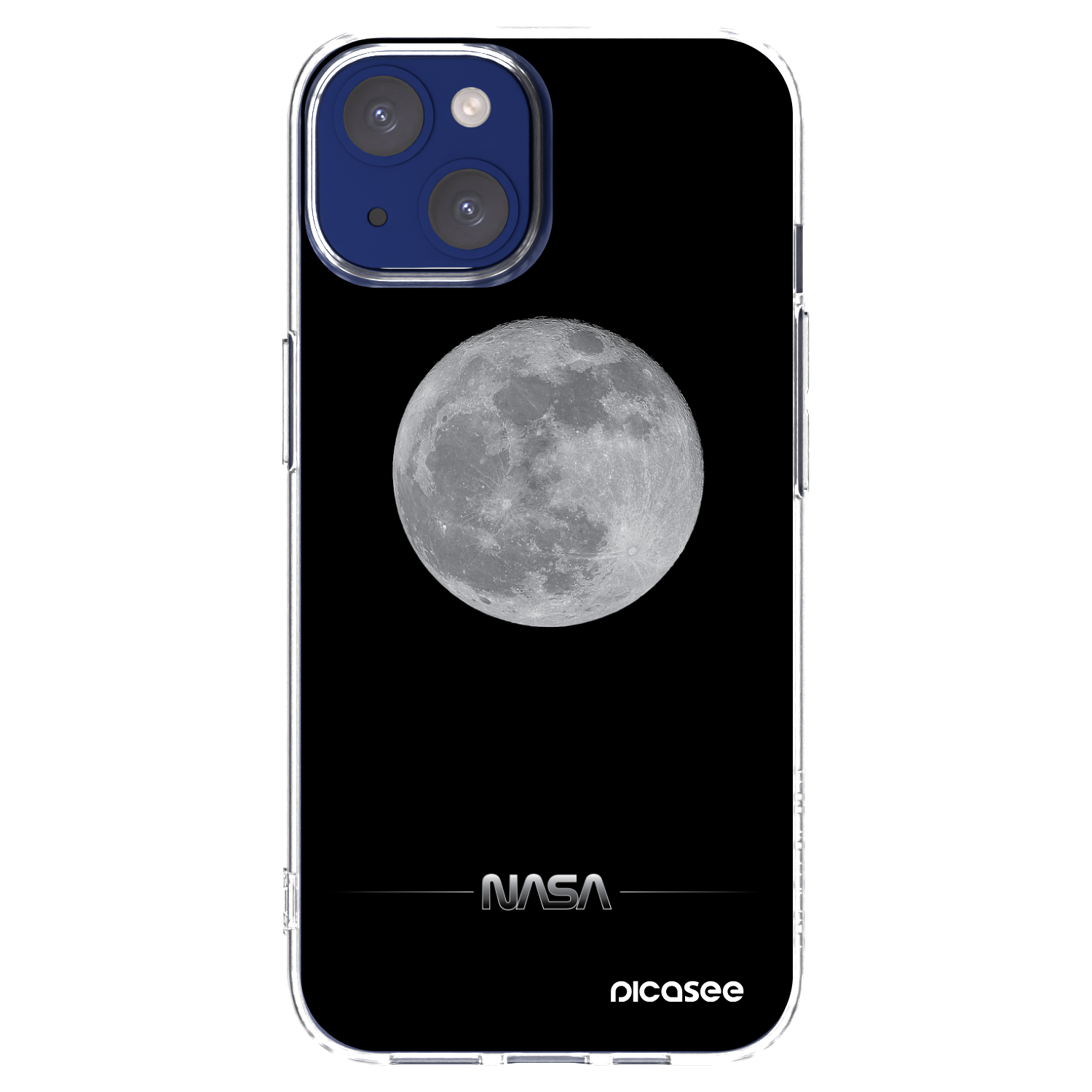 Picasee Apple iPhone 14 Hülle - Transparentes Silikon - Moon Minimal