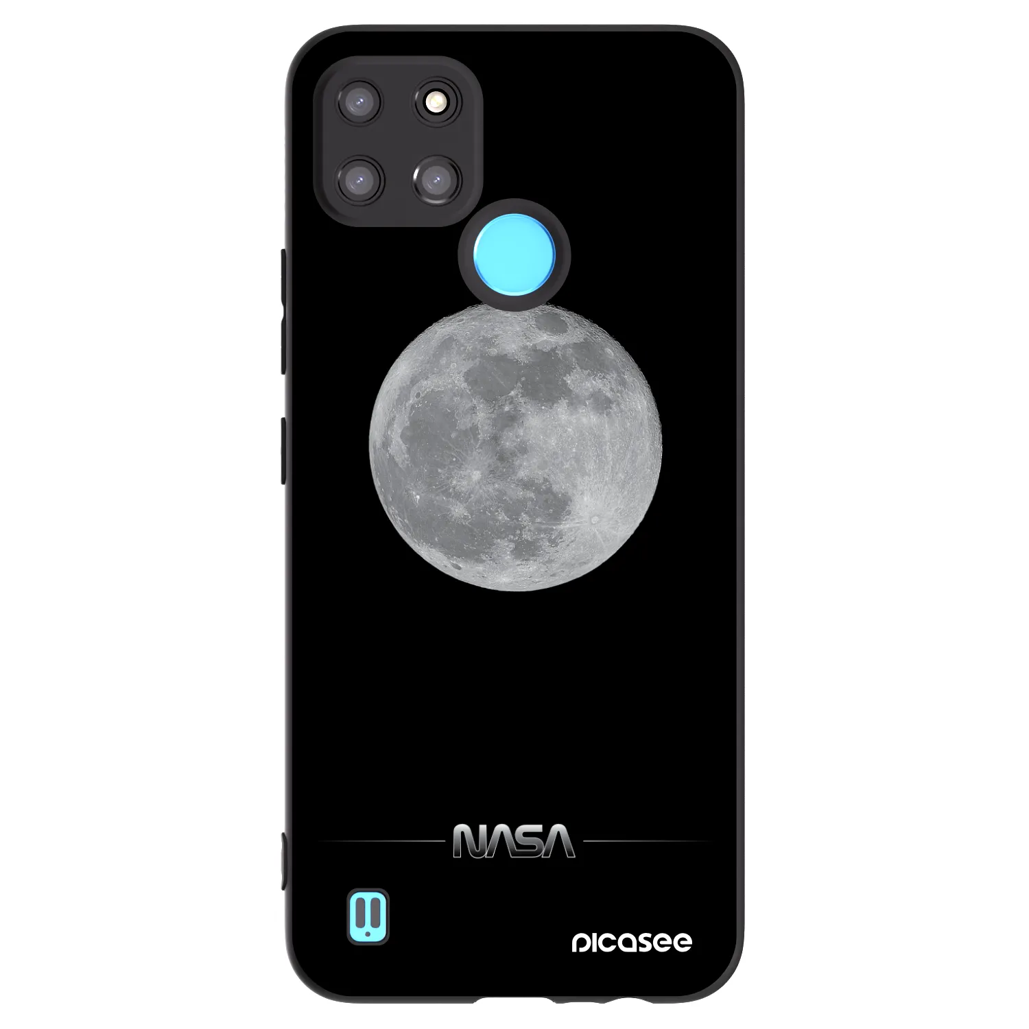 Picasee Realme C21Y Hülle - Schwarzes Silikon - Moon Minimal