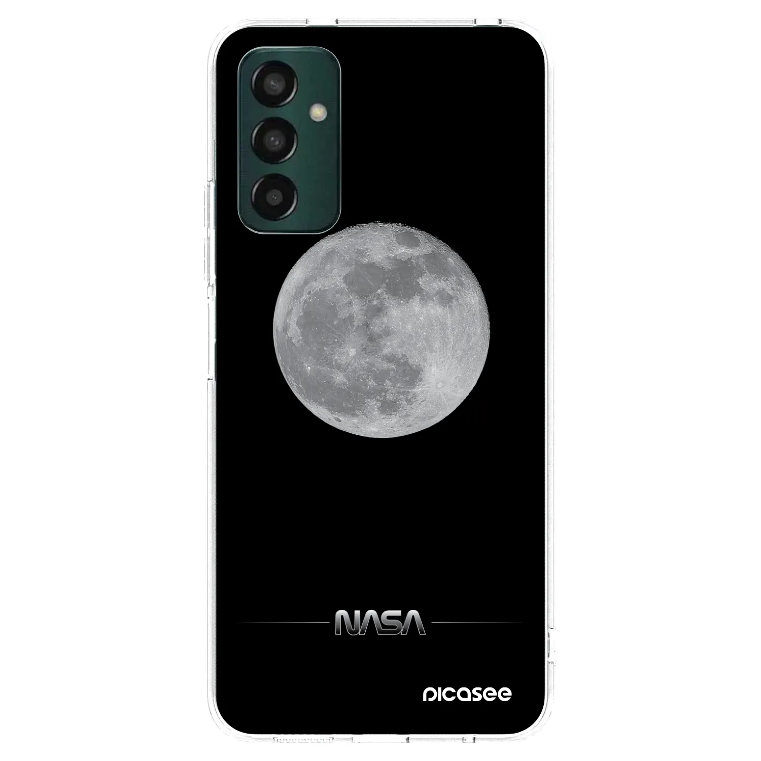 Picasee Samsung Galaxy M13 M135F Hülle - Transparentes Silikon - Moon Minimal