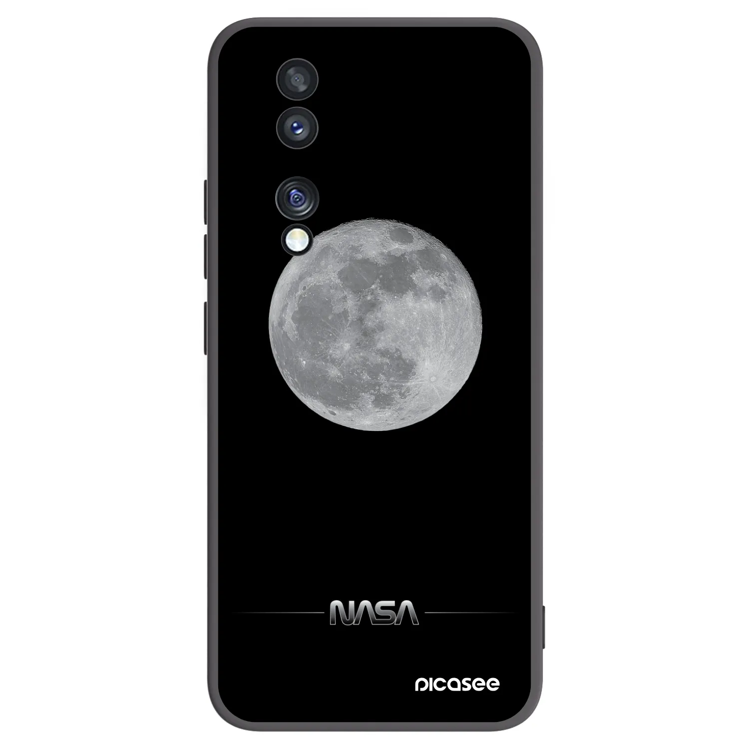 Picasee Honor 70 Hülle - Schwarzes Silikon - Moon Minimal