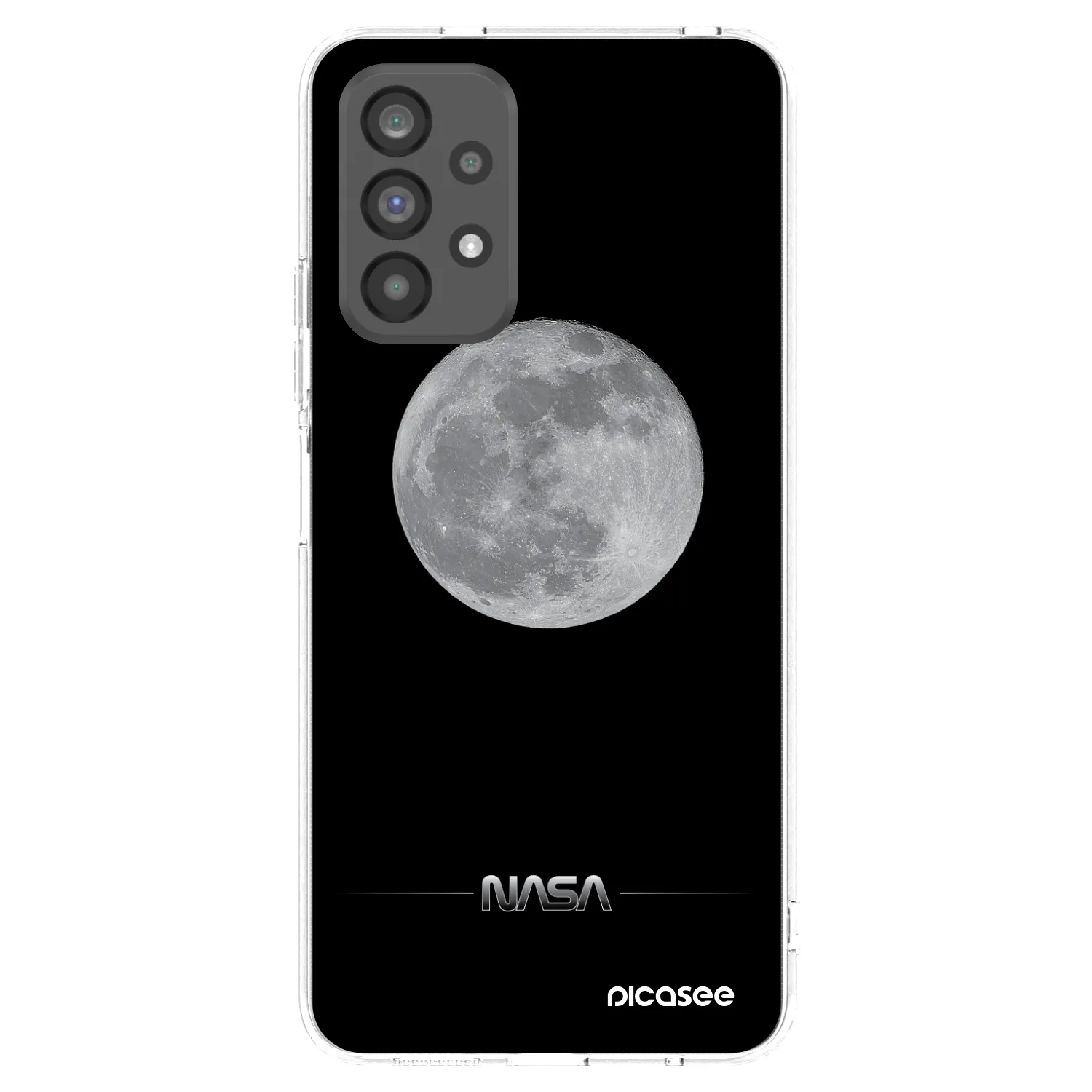 Picasee Samsung Galaxy A73 5G Hülle - Transparentes Silikon - Moon Minimal