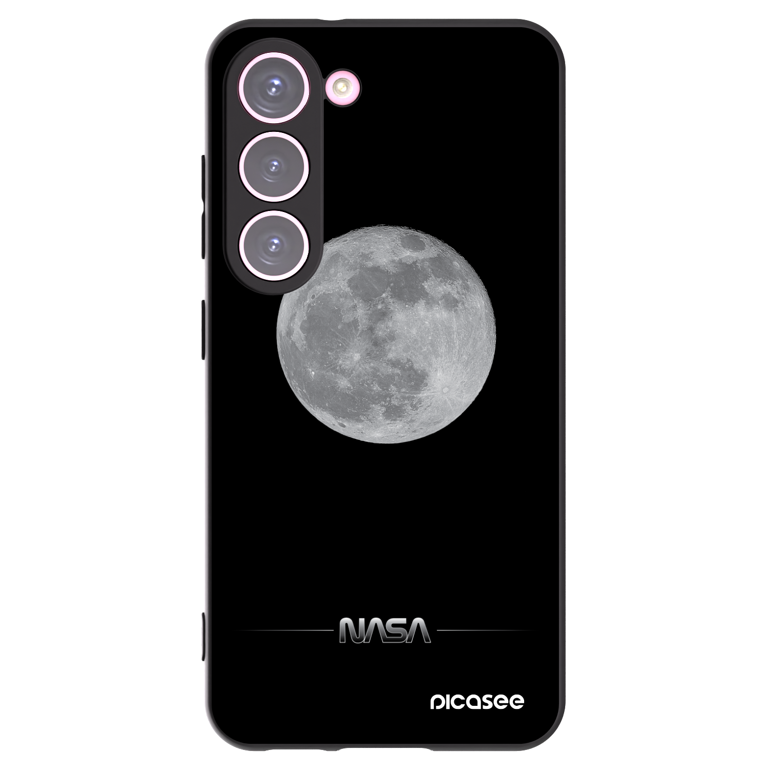 Picasee Samsung Galaxy S23 5G Hülle - Schwarzes Silikon - Moon Minimal