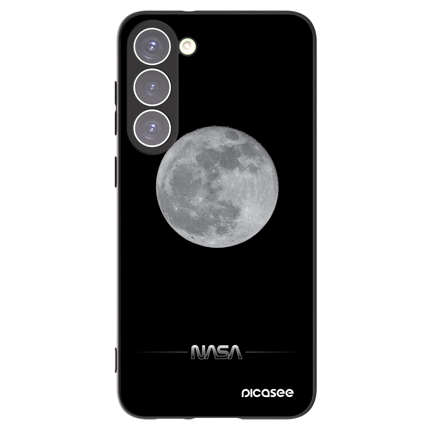Picasee Samsung Galaxy S23+ 5G Hülle - Schwarzes Silikon - Moon Minimal