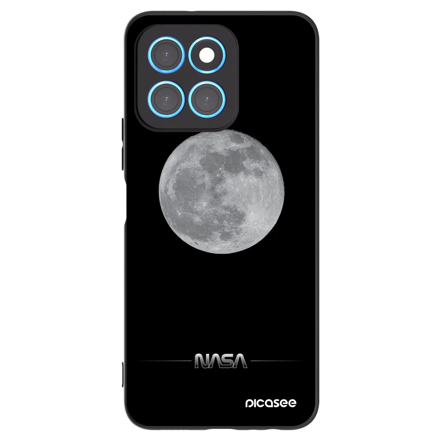 Picasee Honor X6 Hülle - Schwarzes Silikon - Moon Minimal
