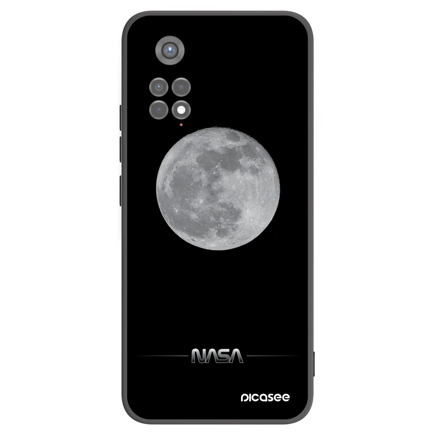 Picasee Xiaomi Redmi Note 11S 5G Hülle - Schwarzes Silikon - Moon Minimal