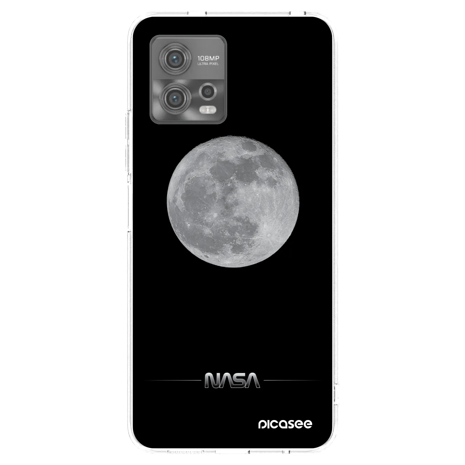 Picasee Motorola Moto G72 Hülle - Transparentes Silikon - Moon Minimal