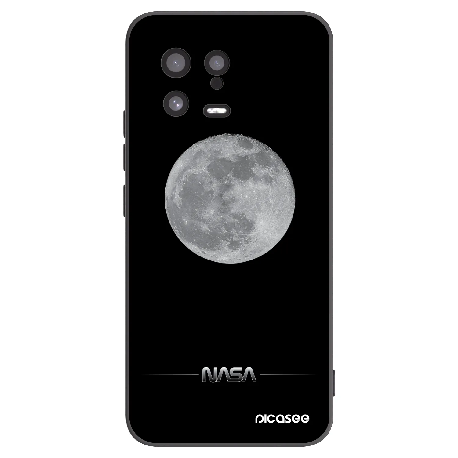 Picasee Xiaomi 13 Hülle - Schwarzes Silikon - Moon Minimal