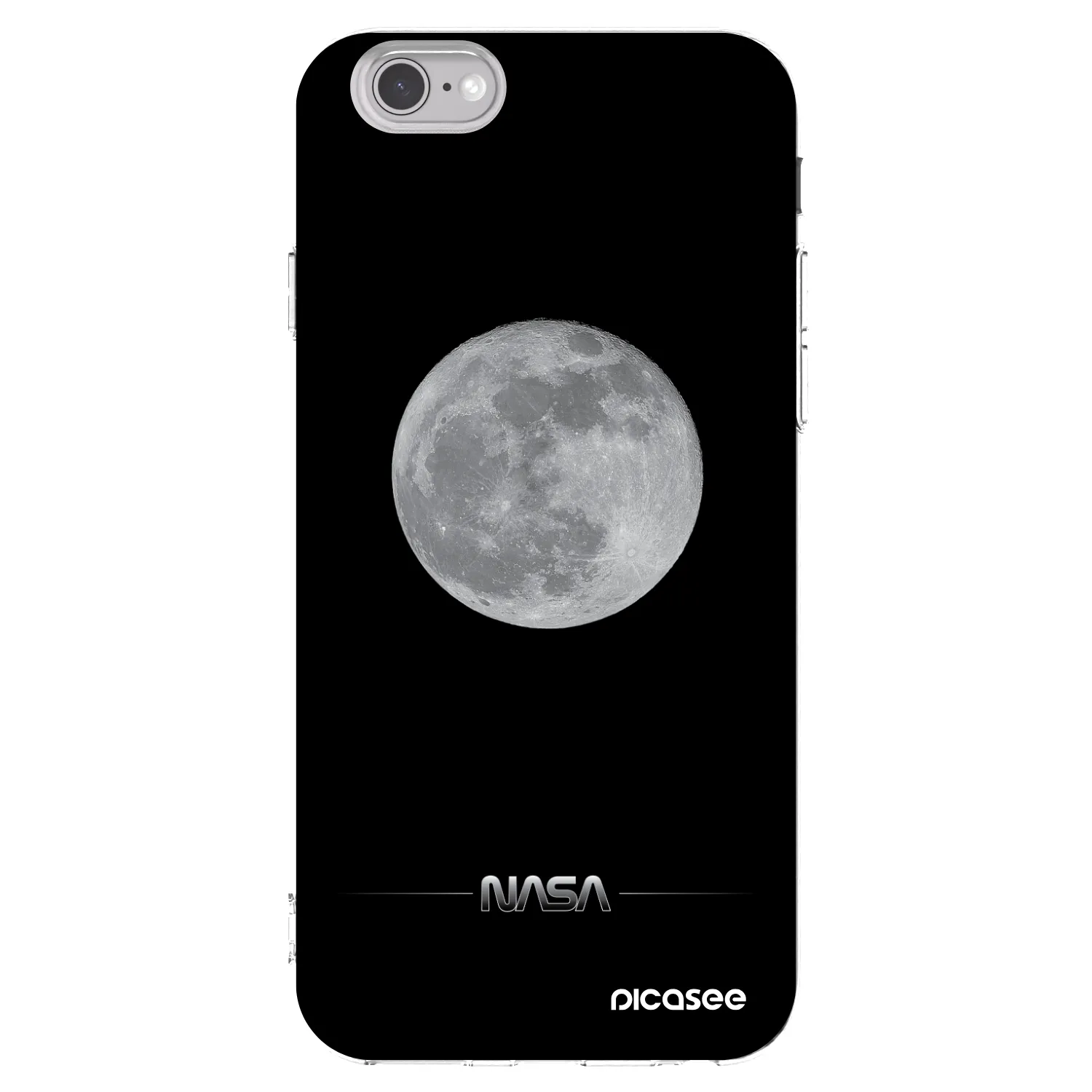 Picasee Apple iPhone 6/6S Hülle - Transparentes Silikon - Moon Minimal