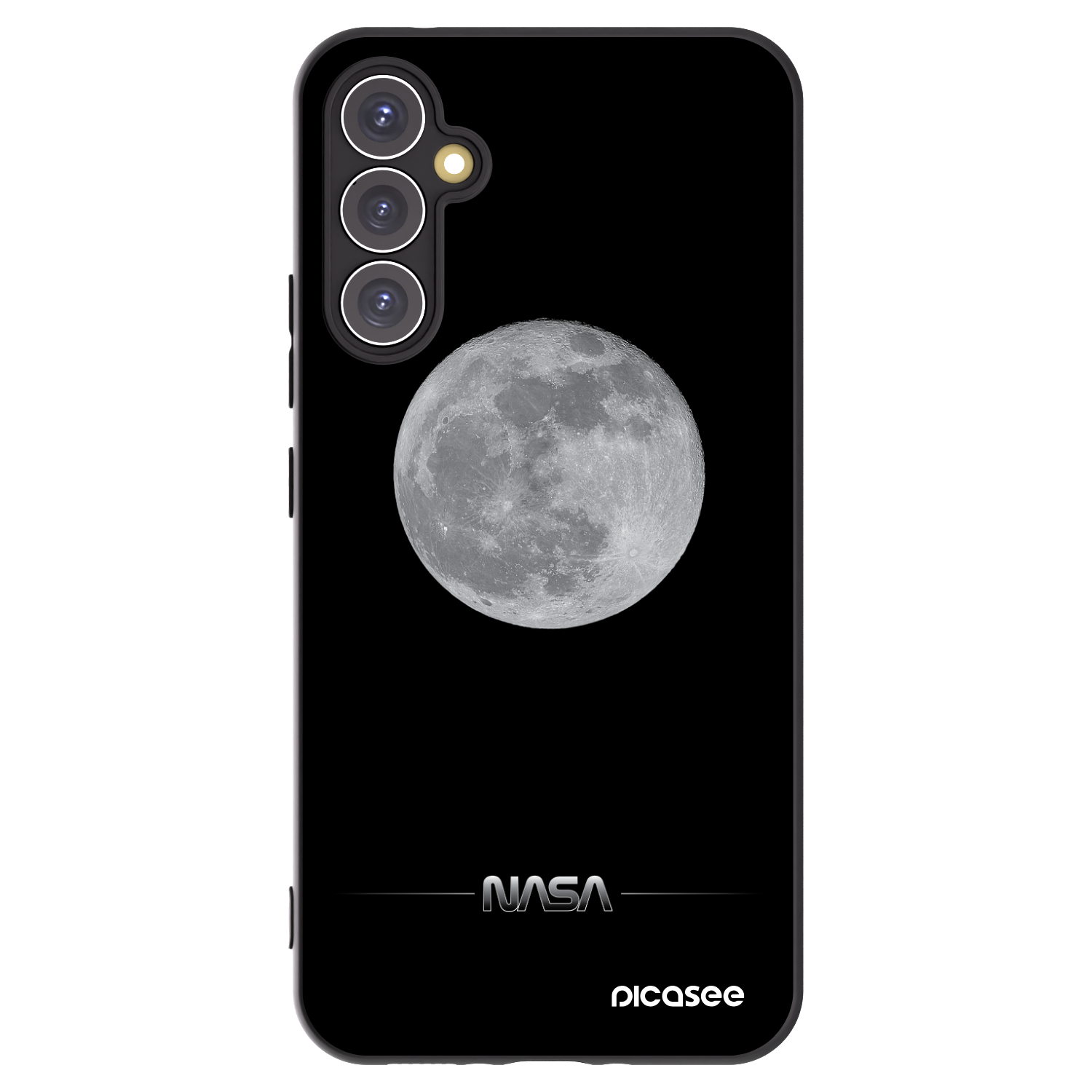 Picasee Samsung Galaxy A34 5G A346B Hülle - Schwarzes Silikon - Moon Minimal