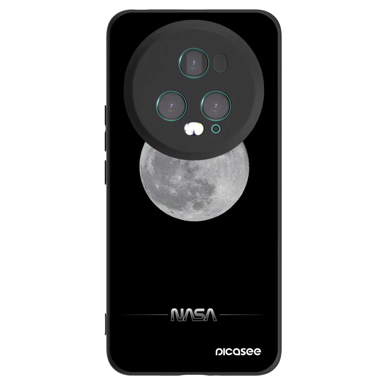Picasee Honor Magic5 Pro Hülle - Schwarzes Silikon - Moon Minimal