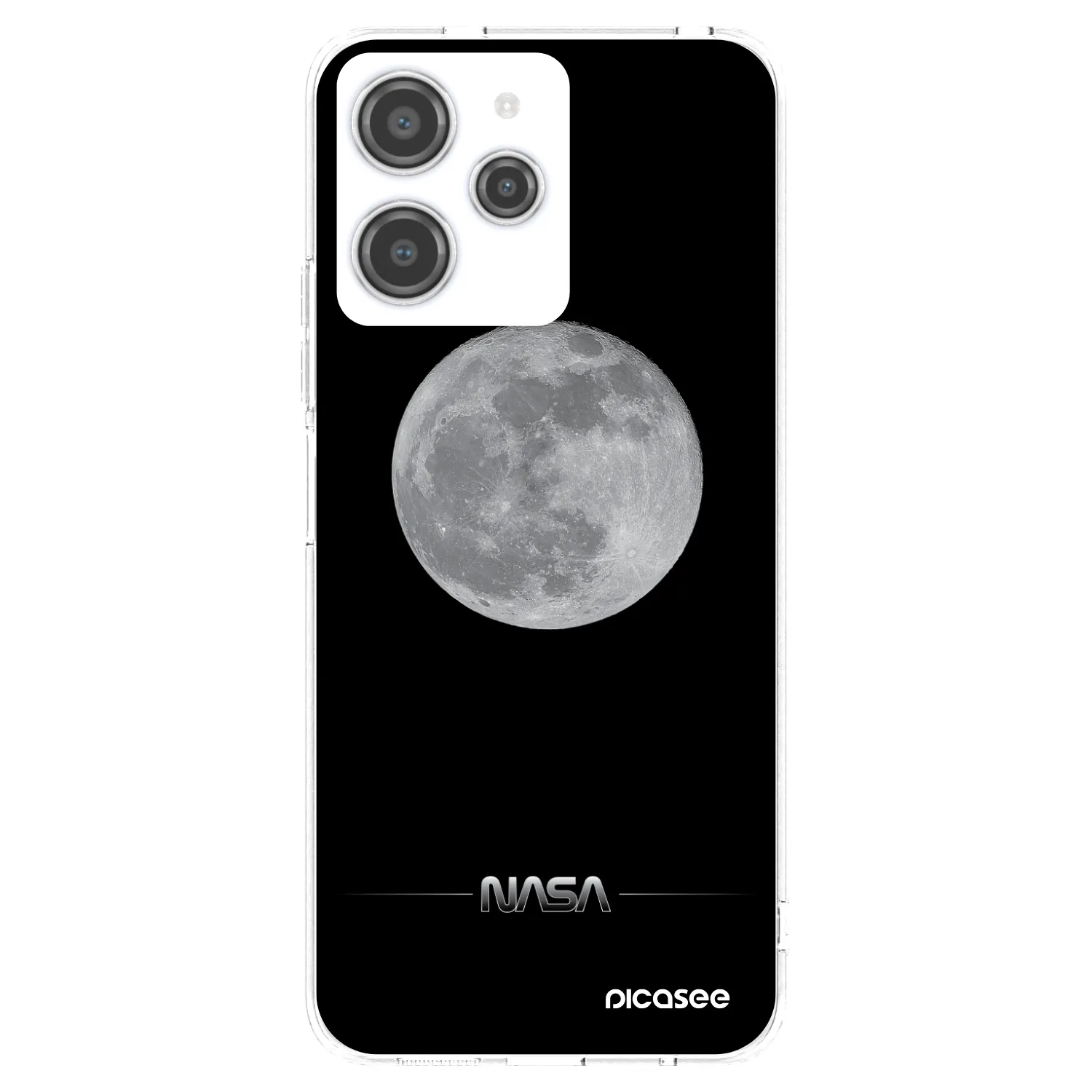 Picasee Xiaomi Redmi 12 4G Hülle - Transparentes Silikon - Moon Minimal