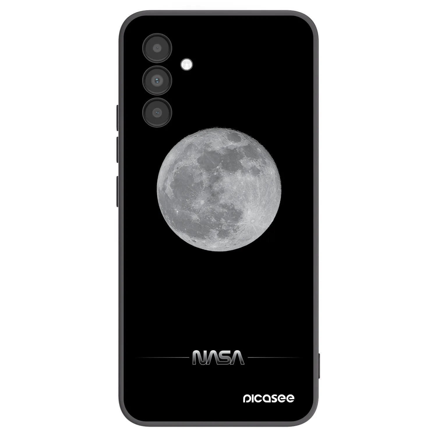 Picasee Samsung Galaxy A04s A047F Hülle - Schwarzes Silikon - Moon Minimal