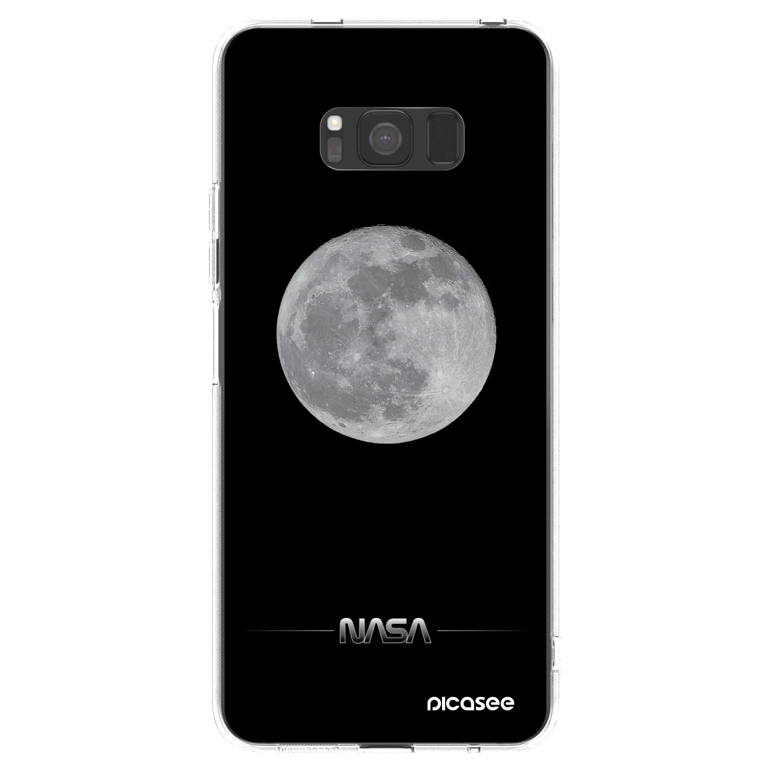 Picasee Samsung Galaxy S8 G950F Hülle - Transparentes Silikon - Moon Minimal