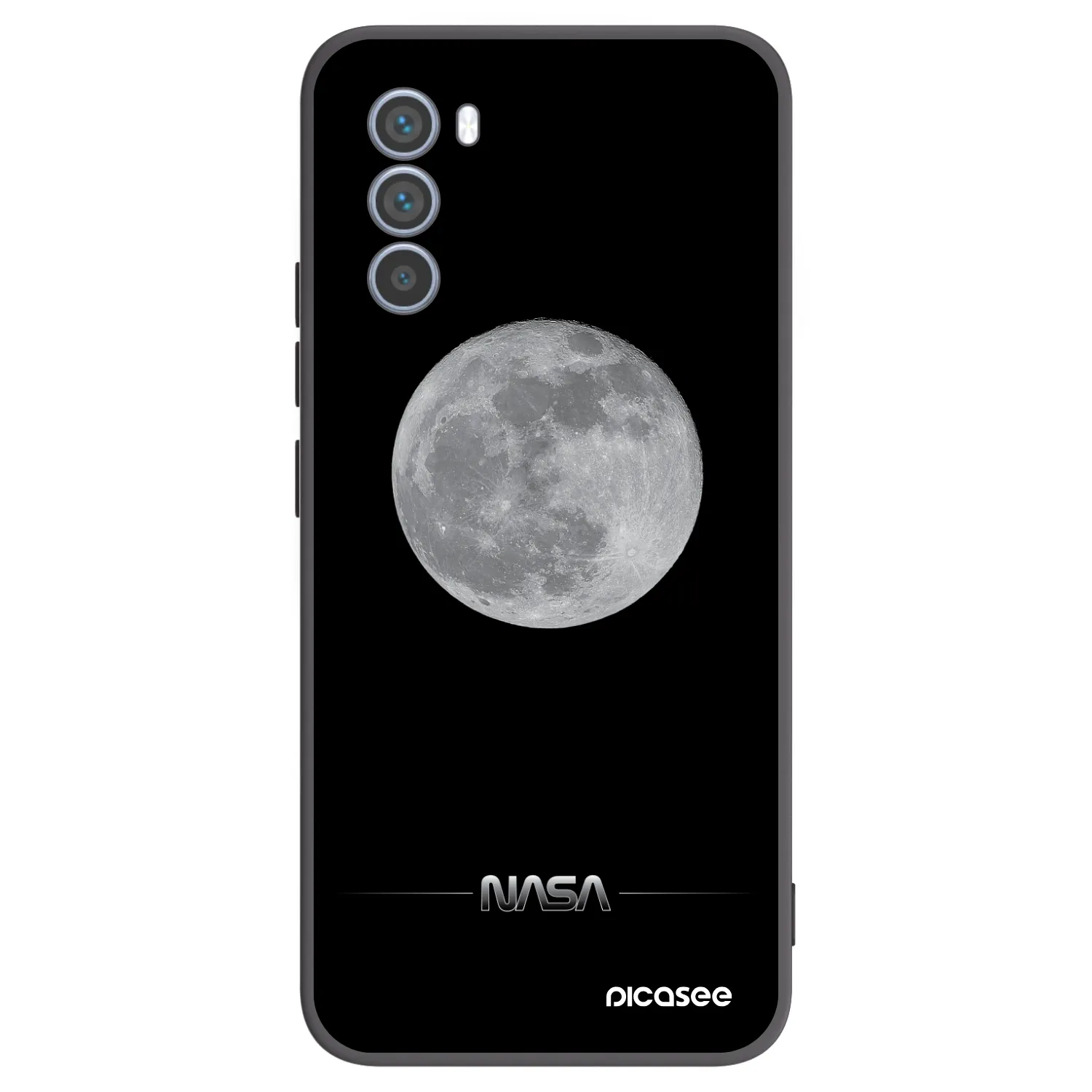 Picasee Motorola Moto G62 Hülle - Schwarzes Silikon - Moon Minimal