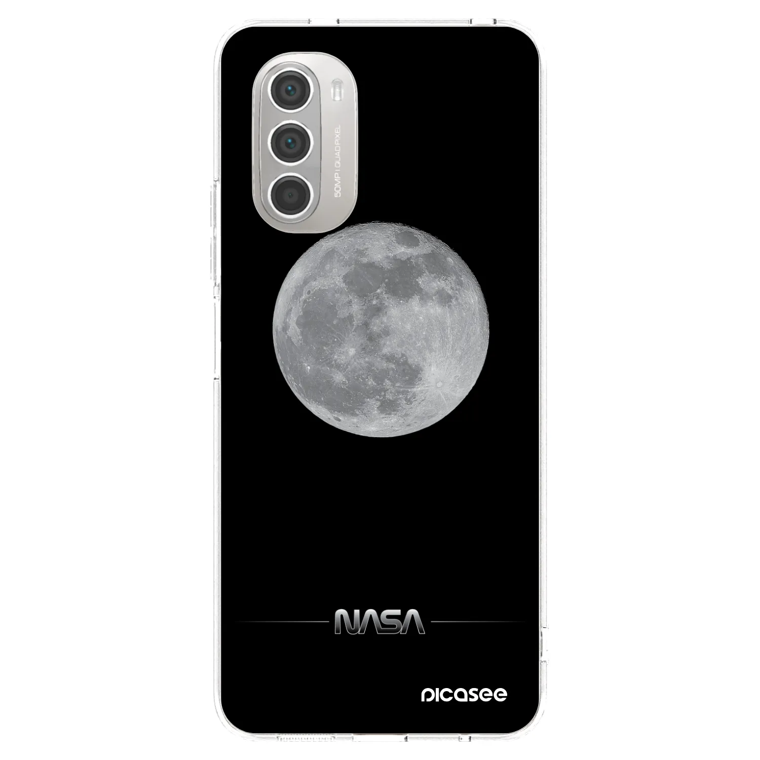 Picasee Motorola Moto G51 Hülle - Transparentes Silikon - Moon Minimal