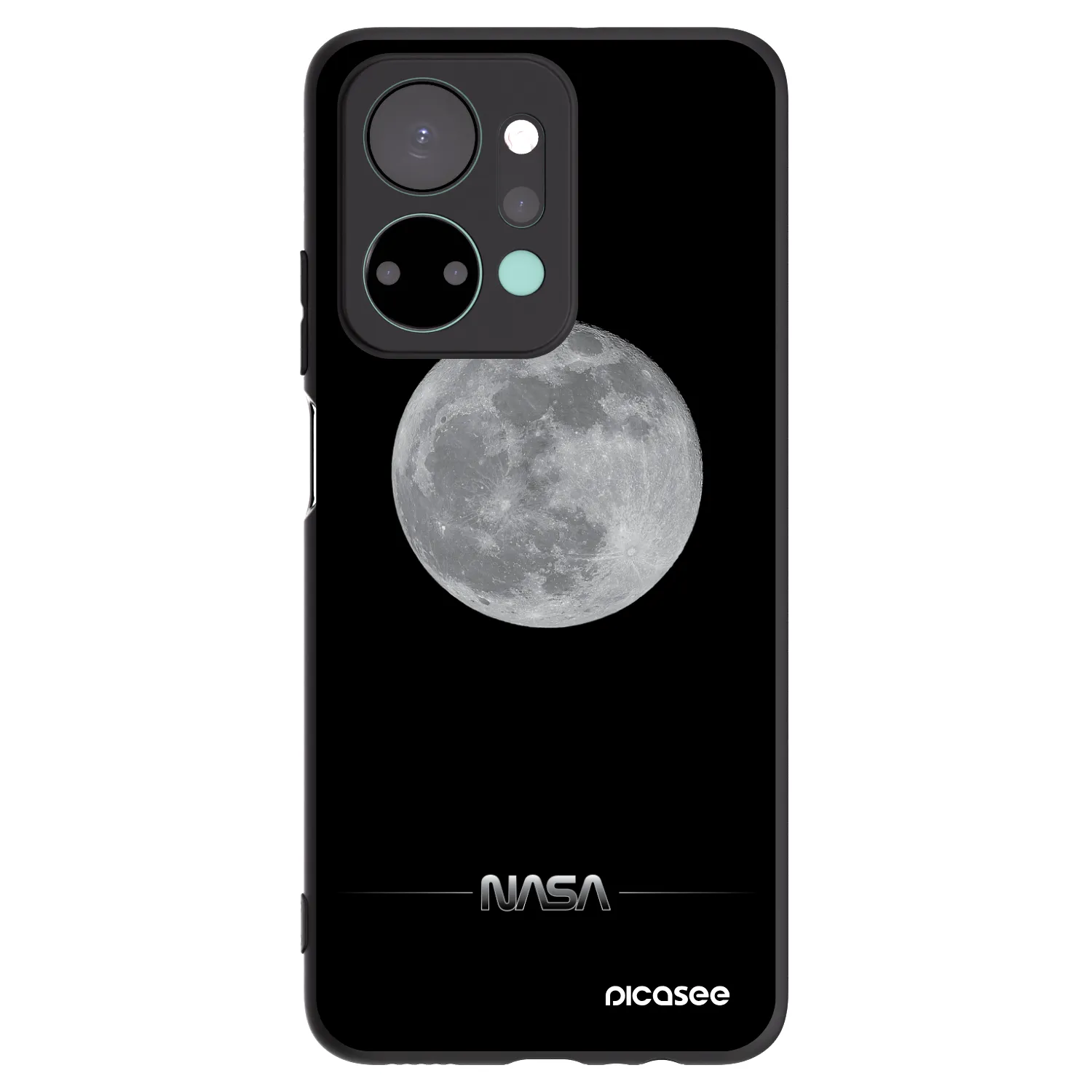 Picasee Honor X7a Hülle - Schwarzes Silikon - Moon Minimal
