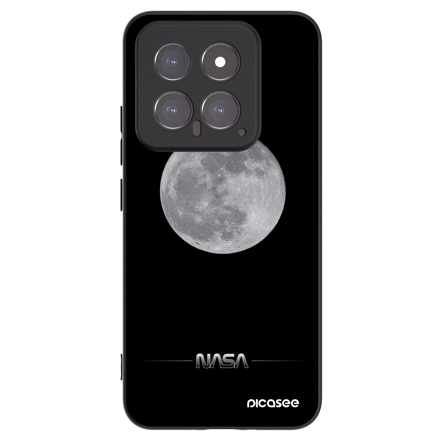 Picasee Xiaomi 14 Hülle - Schwarzes Silikon - Moon Minimal