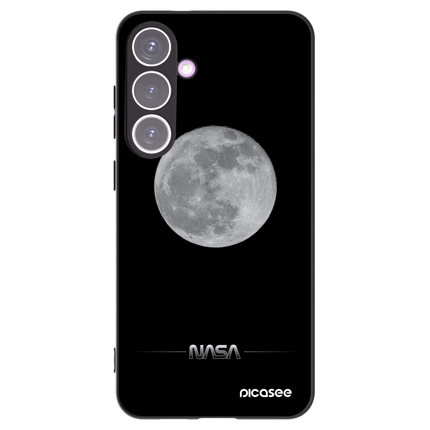 Picasee Samsung Galaxy S24+ S926B 5G Hülle - Schwarzes Silikon - Moon Minimal