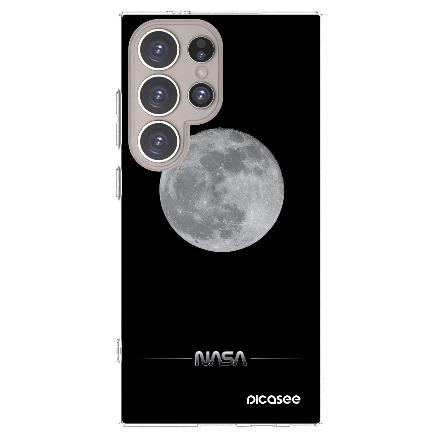 Picasee Samsung Galaxy S24 Ultra S928B 5G Hülle - Transparentes Silikon - Moon Minimal