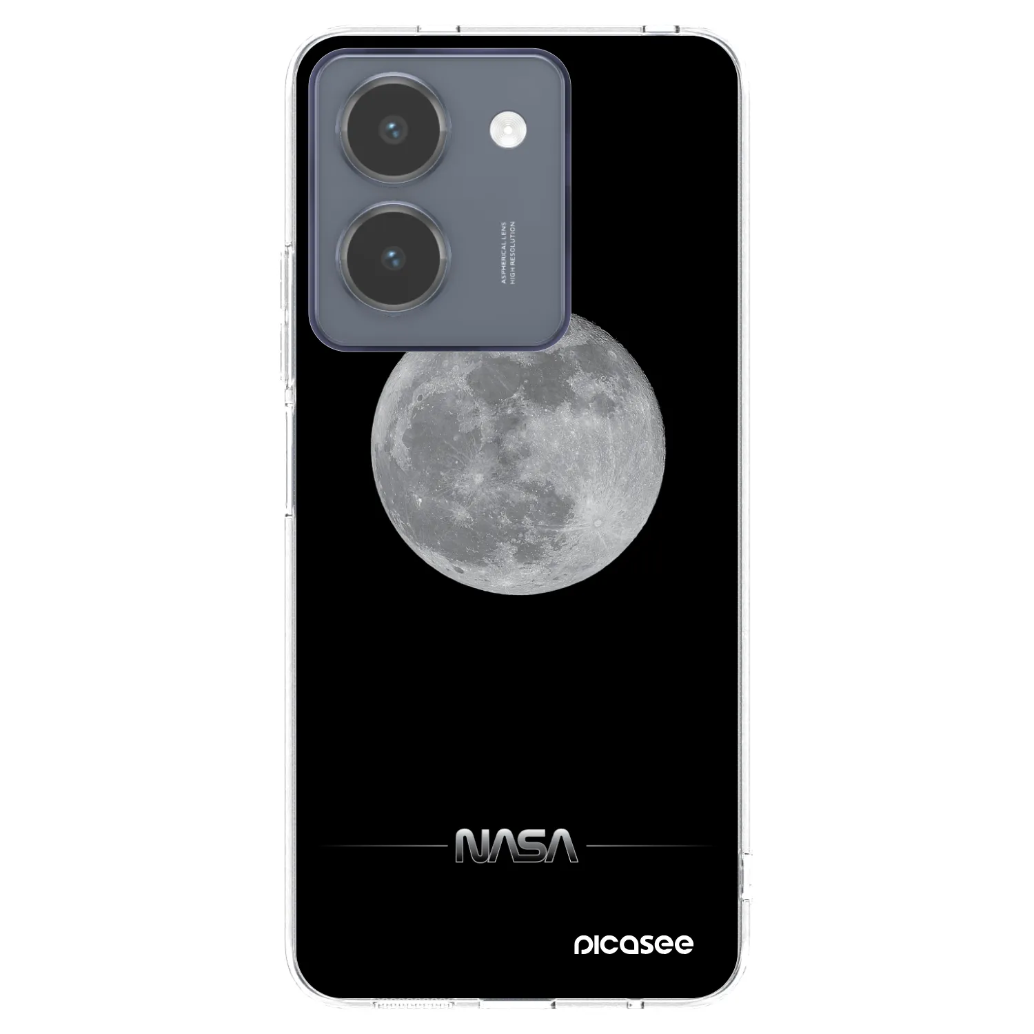 Picasee Vivo Y36 4G Hülle - Transparentes Silikon - Moon Minimal