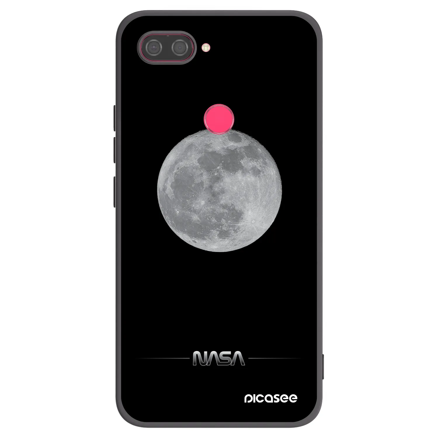 Picasee Xiaomi Mi 8 Lite Hülle - Schwarzes Silikon - Moon Minimal