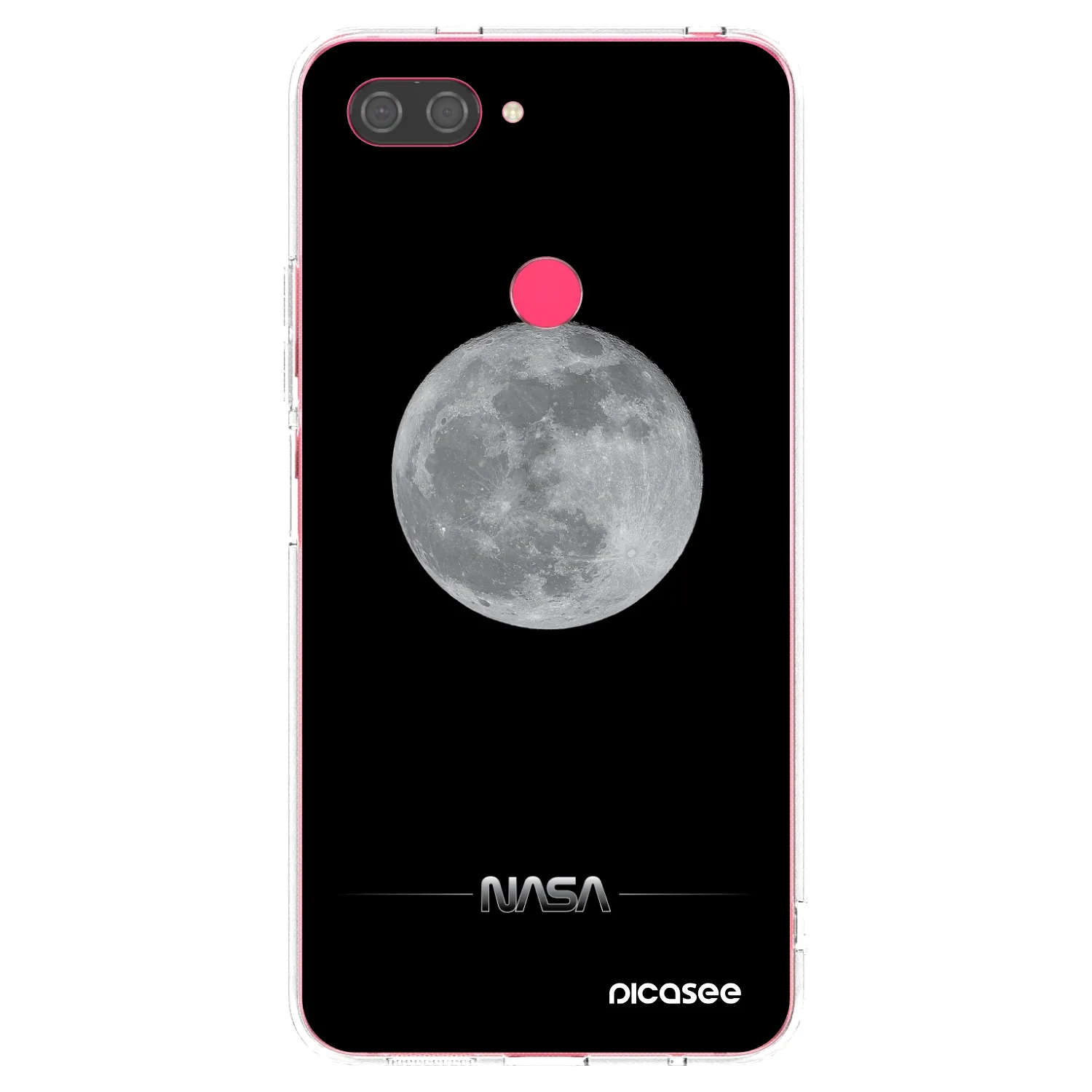 Picasee Xiaomi Mi 8 Lite Hülle - Transparentes Silikon - Moon Minimal
