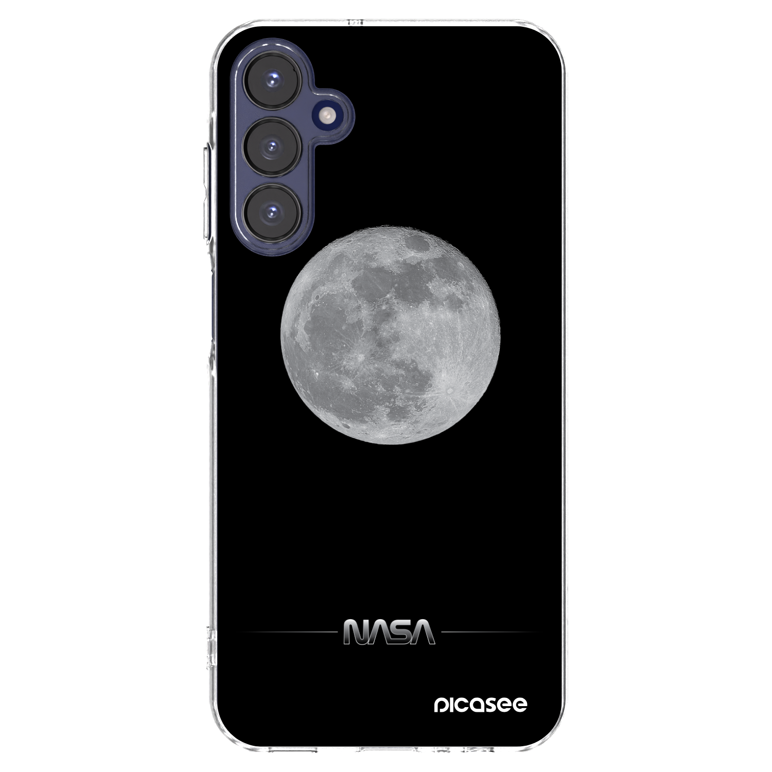 Picasee Samsung Galaxy A15 A155F 4G Hülle - Transparentes Silikon - Moon Minimal