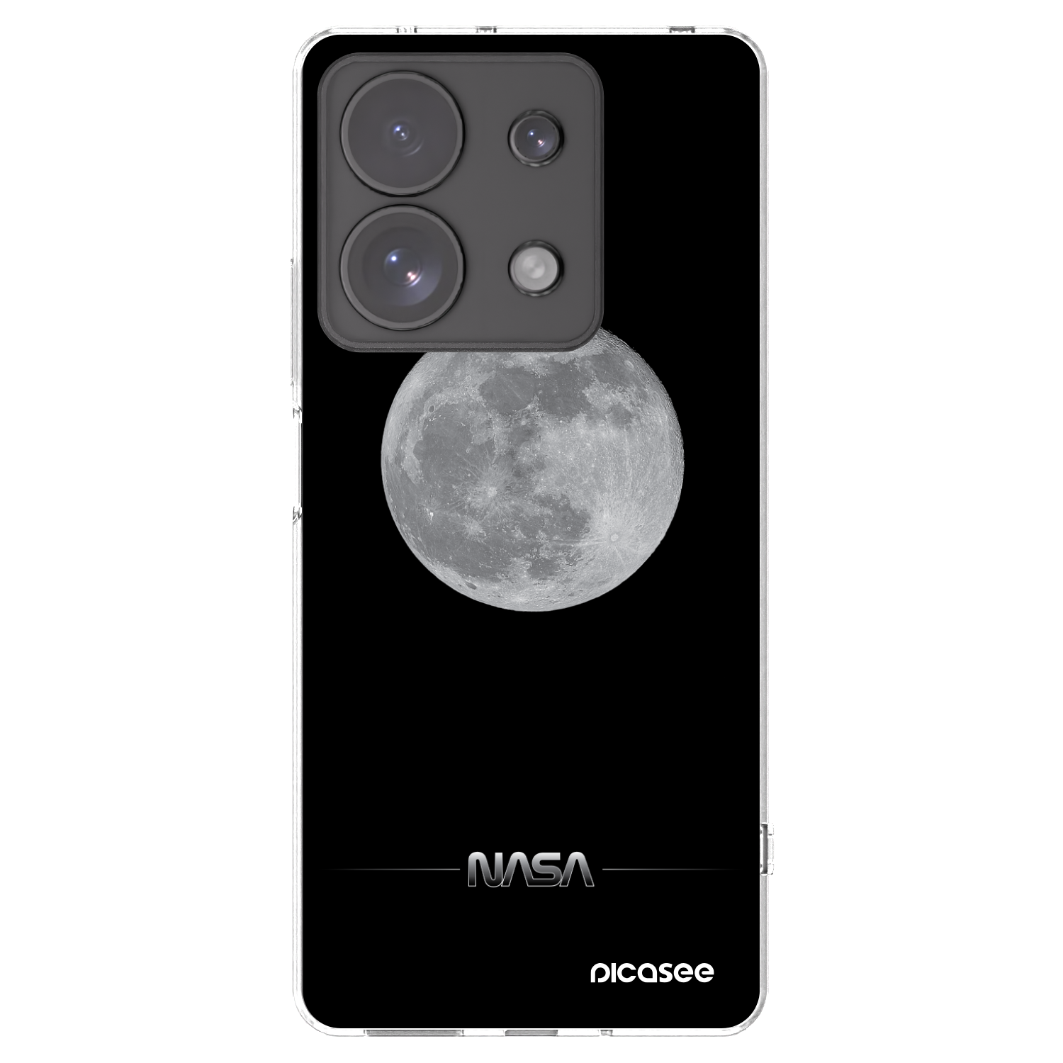 Picasee Xiaomi Redmi Note 13 Pro 4G Hülle - Transparentes Silikon - Moon Minimal