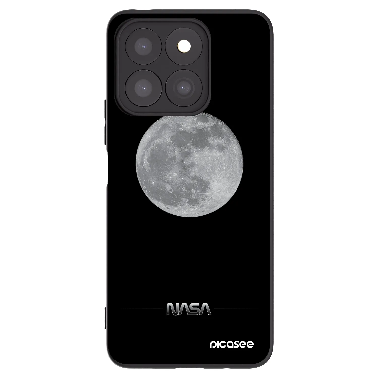 Picasee Honor X8b Hülle - Schwarzes Silikon - Moon Minimal
