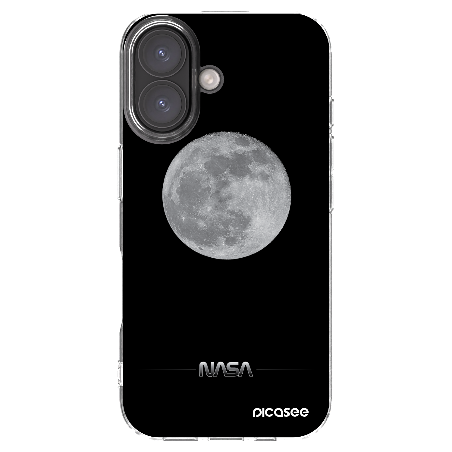 Picasee Apple iPhone 16 Hülle - Transparentes Silikon - Moon Minimal