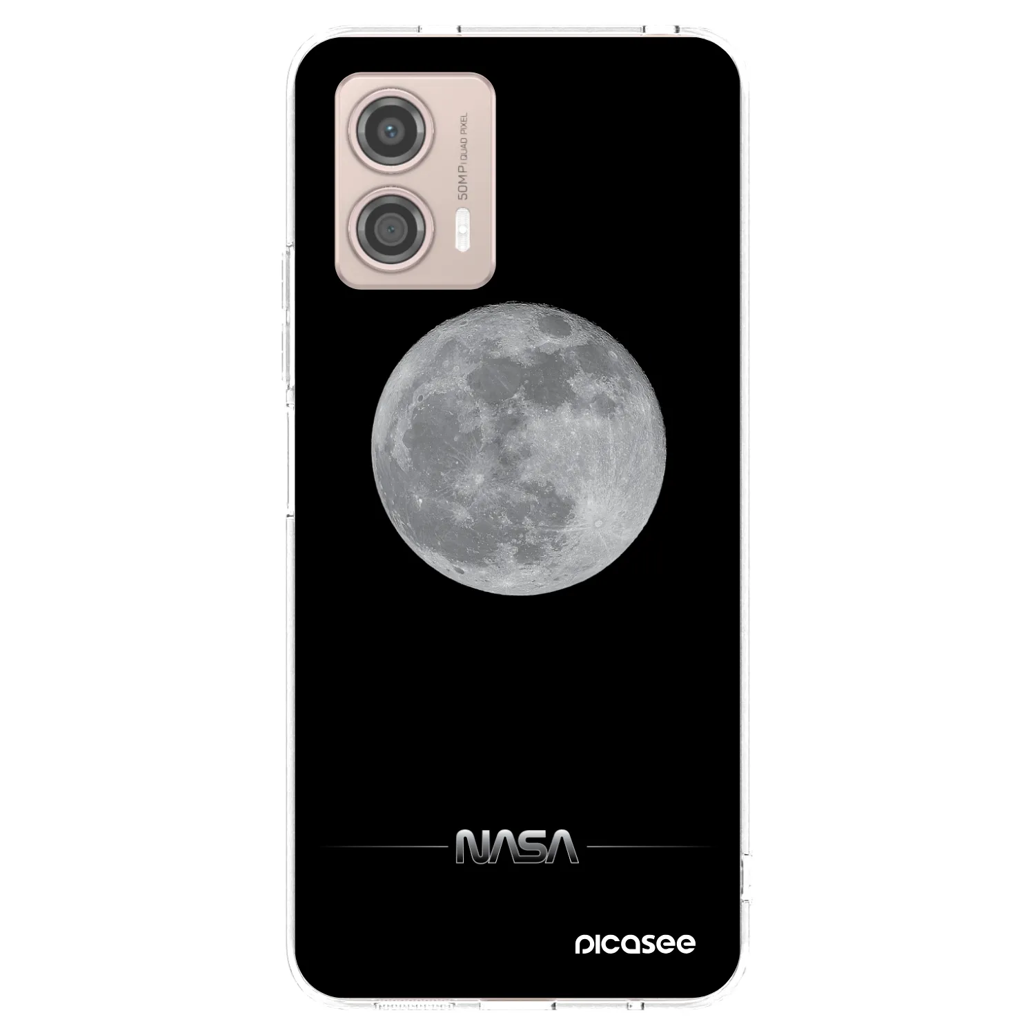 Picasee Motorola Moto G53 5G Hülle - Transparentes Silikon - Moon Minimal