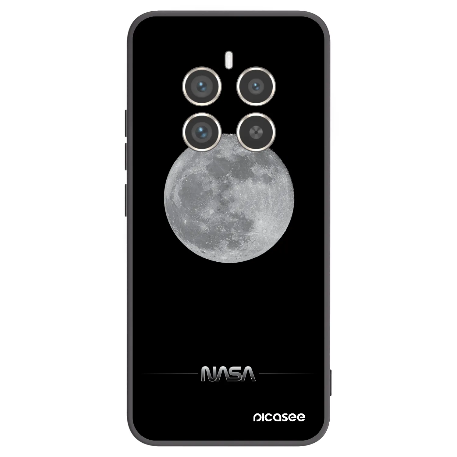Picasee Realme 12 Pro 5G Hülle - Schwarzes Silikon - Moon Minimal