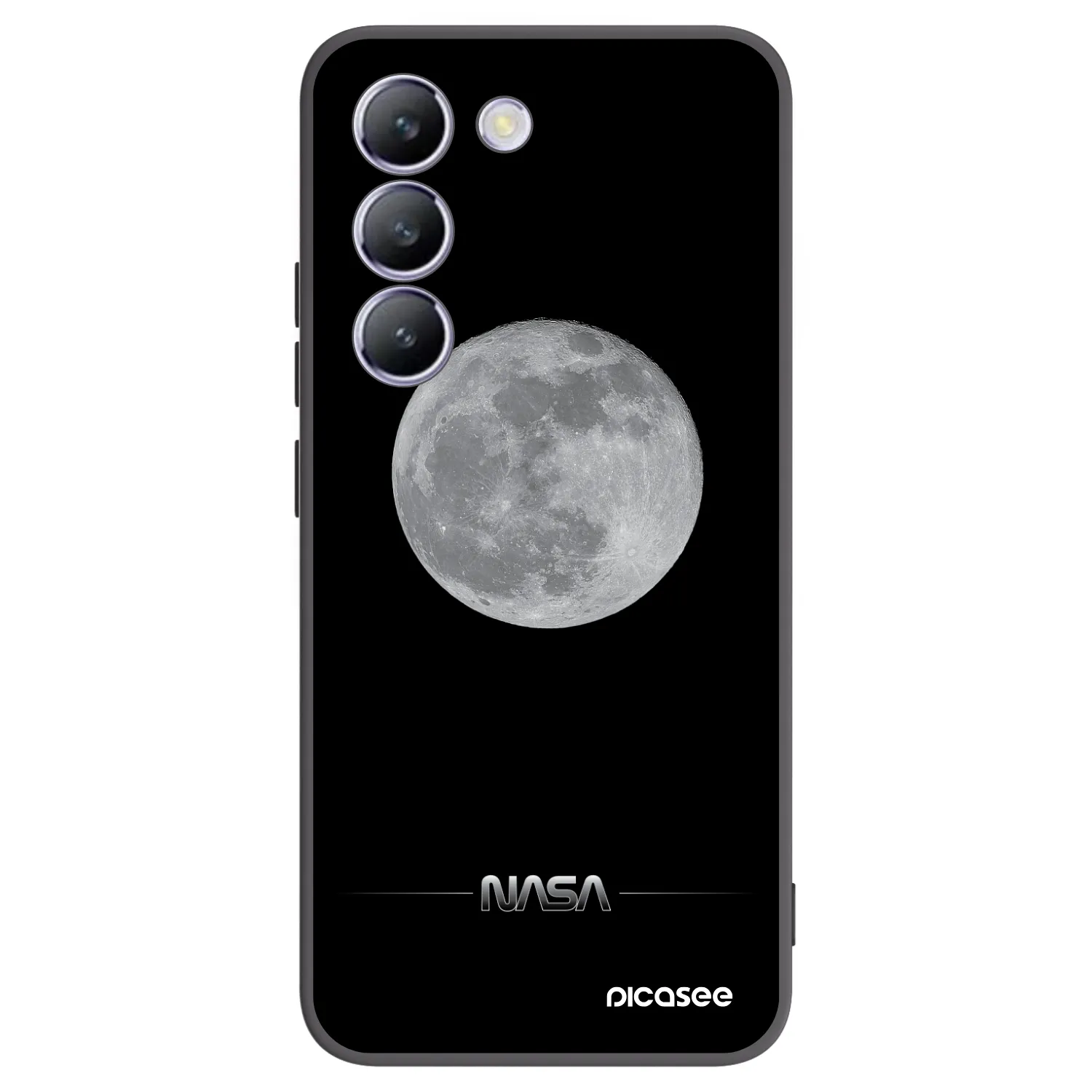 Picasee Vivo V40 SE 5G Hülle - Schwarzes Silikon - Moon Minimal