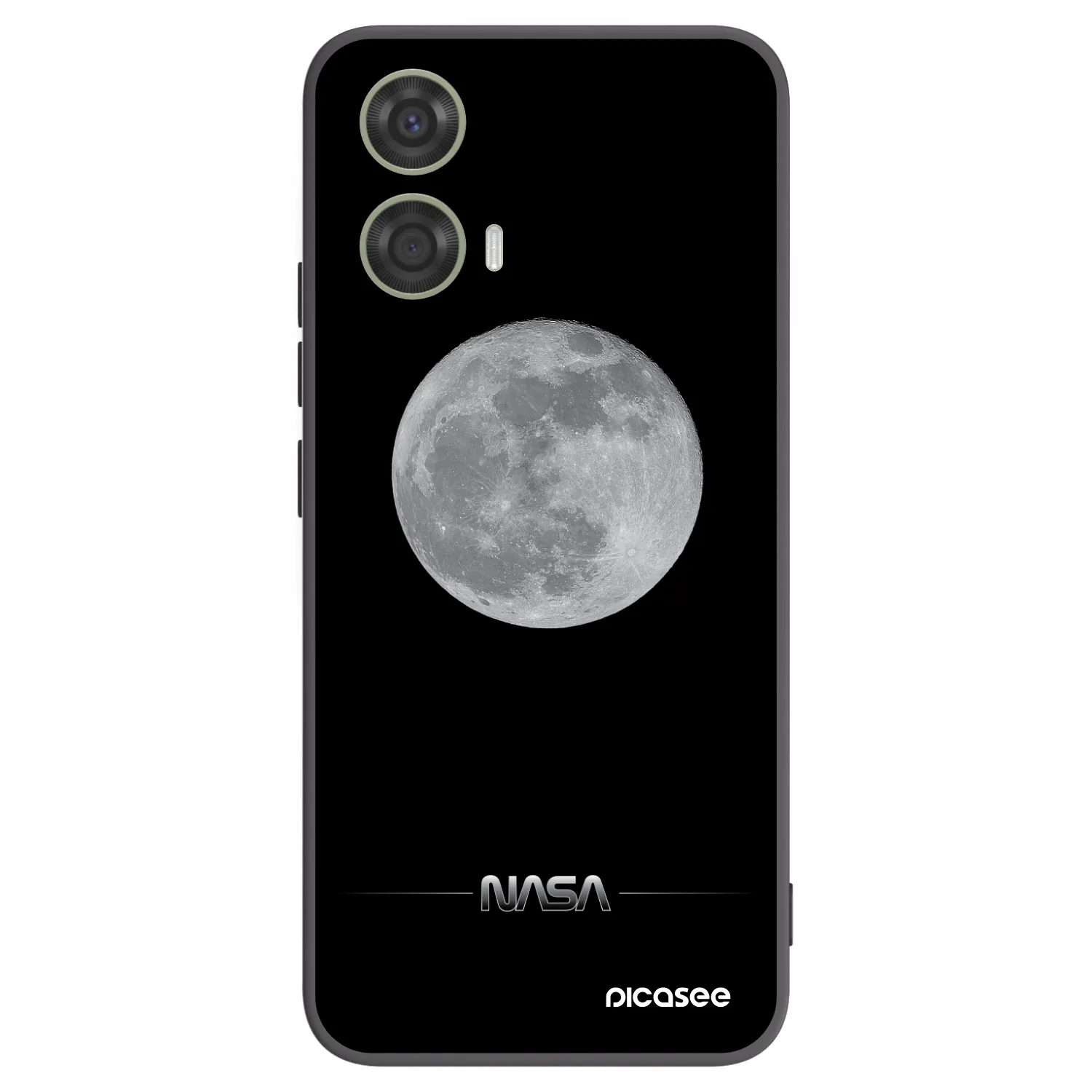 Picasee Motorola Moto G24 Hülle - Schwarzes Silikon - Moon Minimal