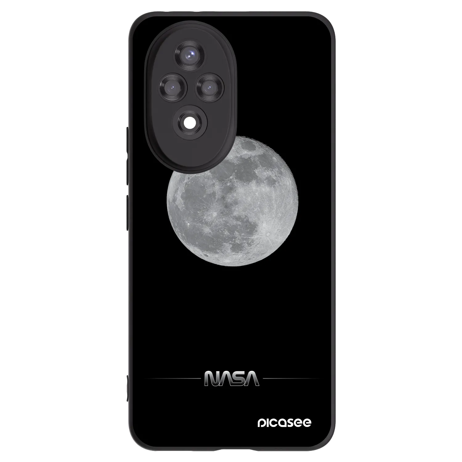 Picasee Honor 200 Pro 5G Hülle - Schwarzes Silikon - Moon Minimal
