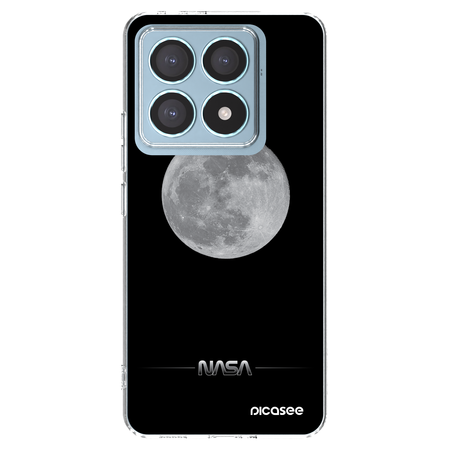 Picasee Xiaomi 14T Pro Hülle - Transparentes Silikon - Moon Minimal