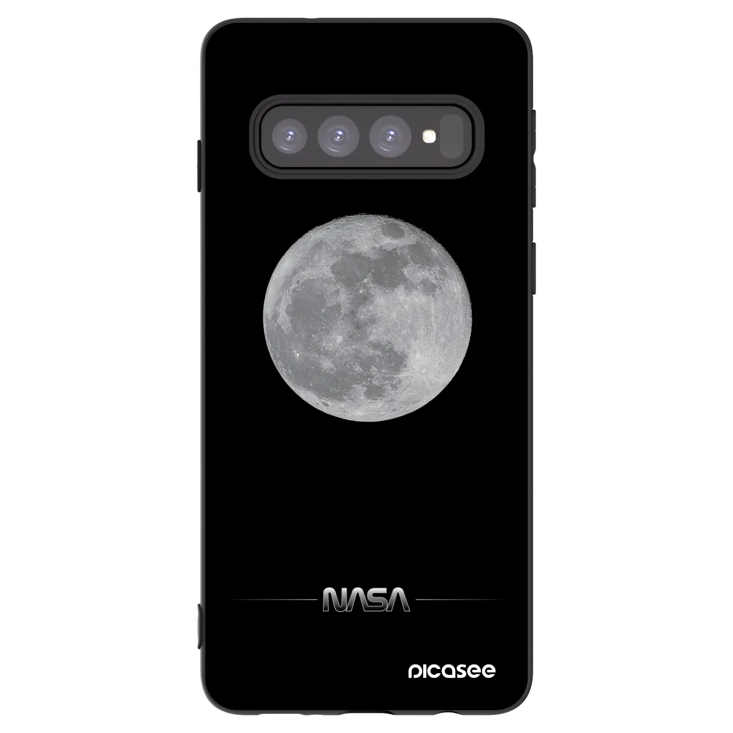 Picasee Samsung Galaxy S10 G973 Hülle - Schwarzes Silikon - Moon Minimal