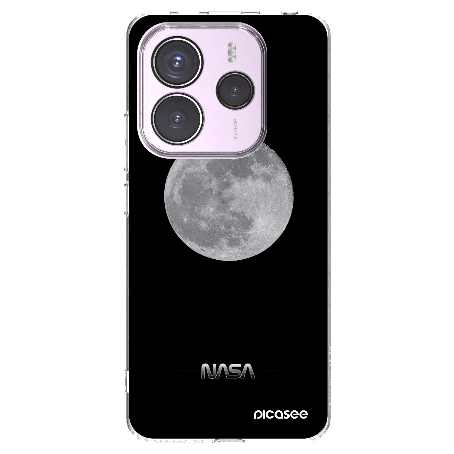 Picasee Xiaomi Redmi Note 14 5G Hülle - Transparentes Silikon - Moon Minimal